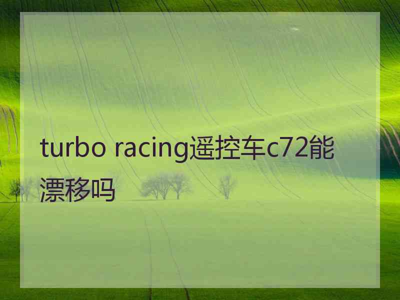 turbo racing遥控车c72能漂移吗