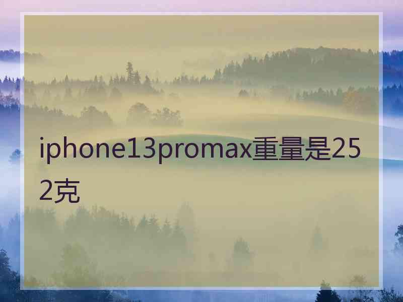 iphone13promax重量是252克