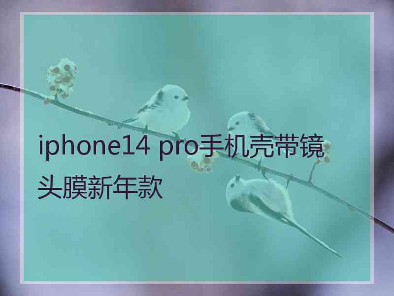 iphone14 pro手机壳带镜头膜新年款