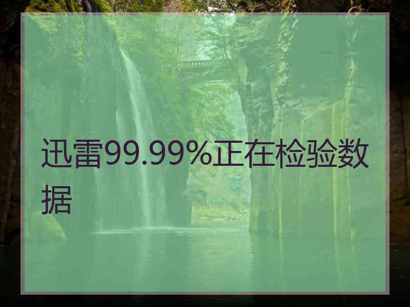 迅雷99.99%正在检验数据