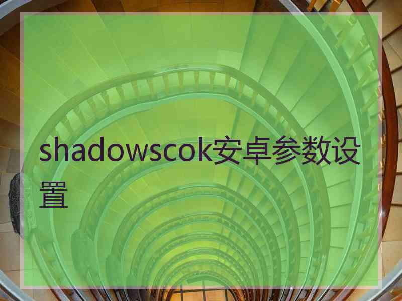 shadowscok安卓参数设置