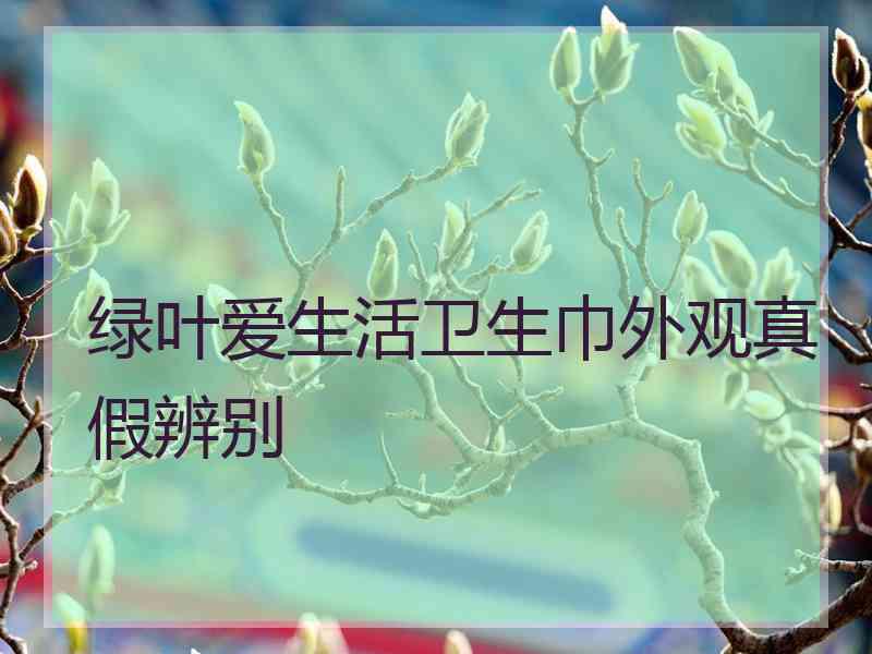 绿叶爱生活卫生巾外观真假辨别