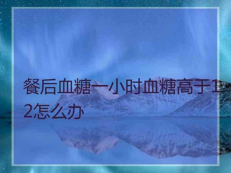 餐后血糖一小时血糖高于12怎么办