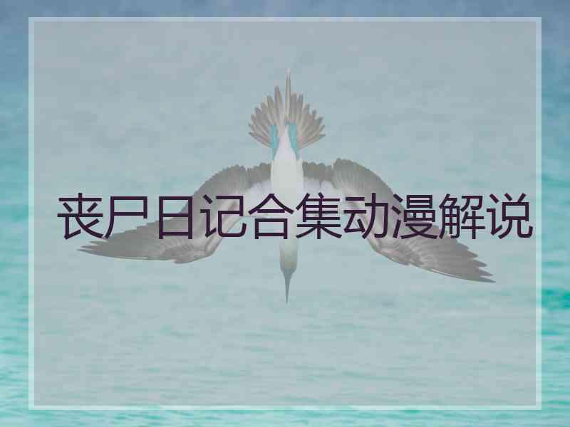 丧尸日记合集动漫解说