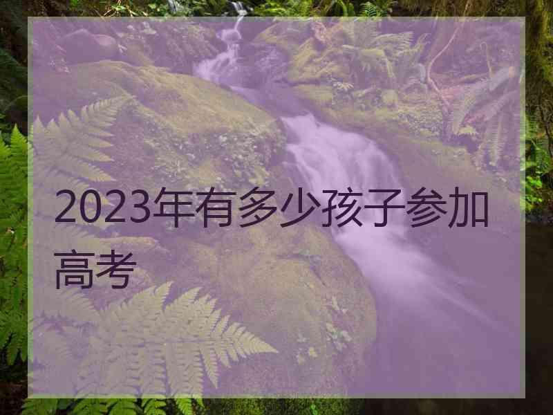 2023年有多少孩子参加高考