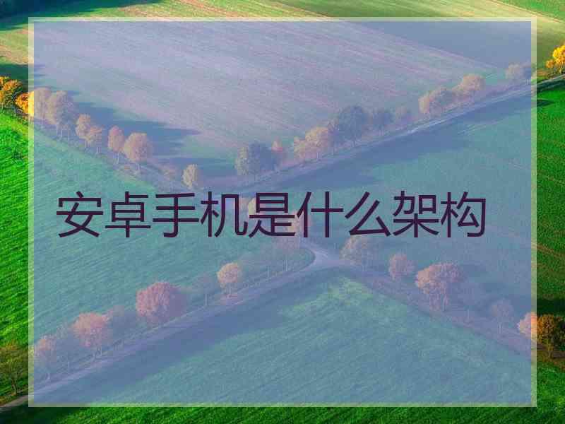 安卓手机是什么架构