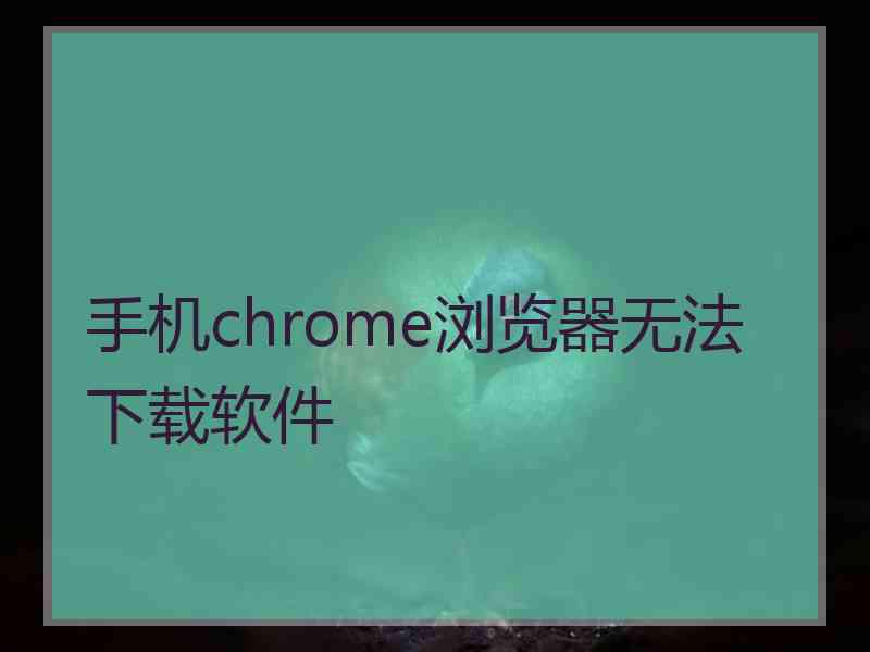 手机chrome浏览器无法下载软件