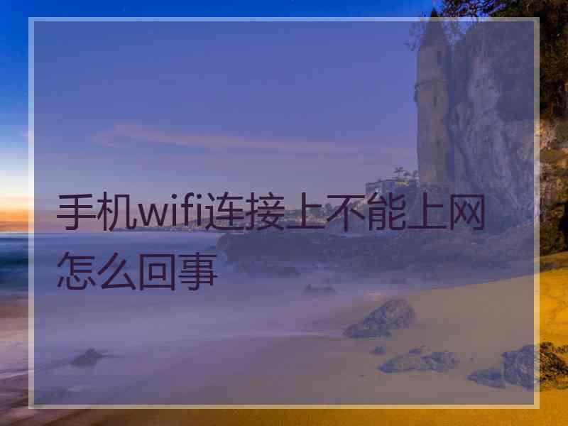 手机wifi连接上不能上网怎么回事