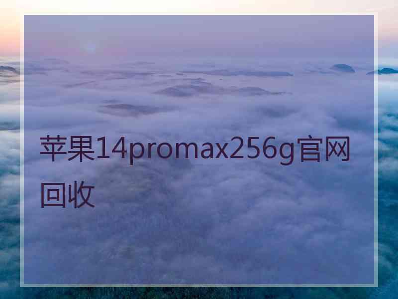 苹果14promax256g官网回收