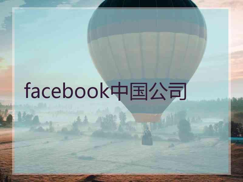 facebook中国公司