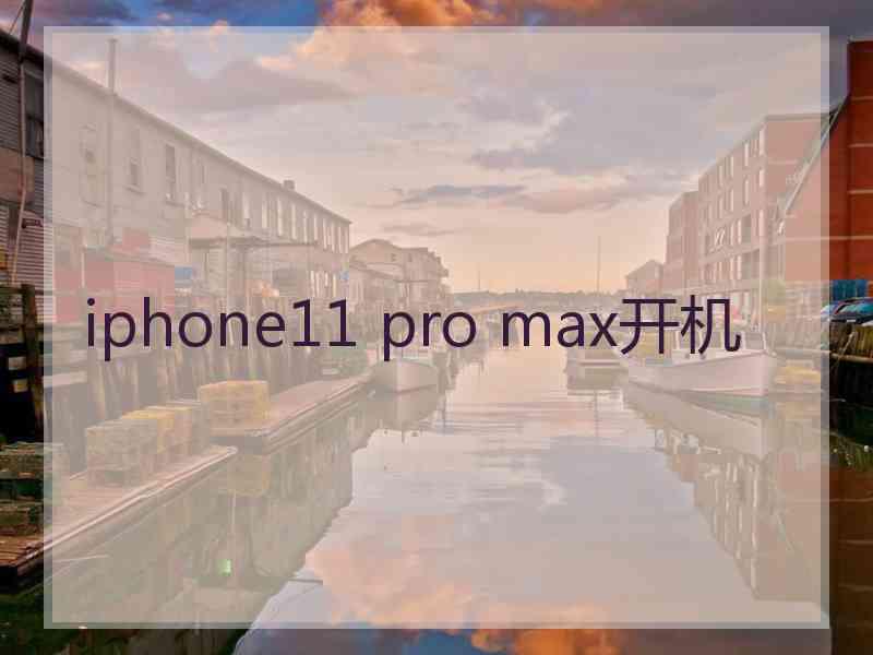 iphone11 pro max开机