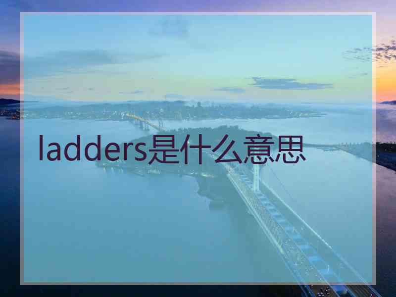 ladders是什么意思