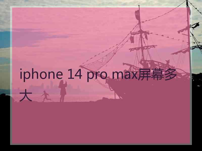 iphone 14 pro max屏幕多大