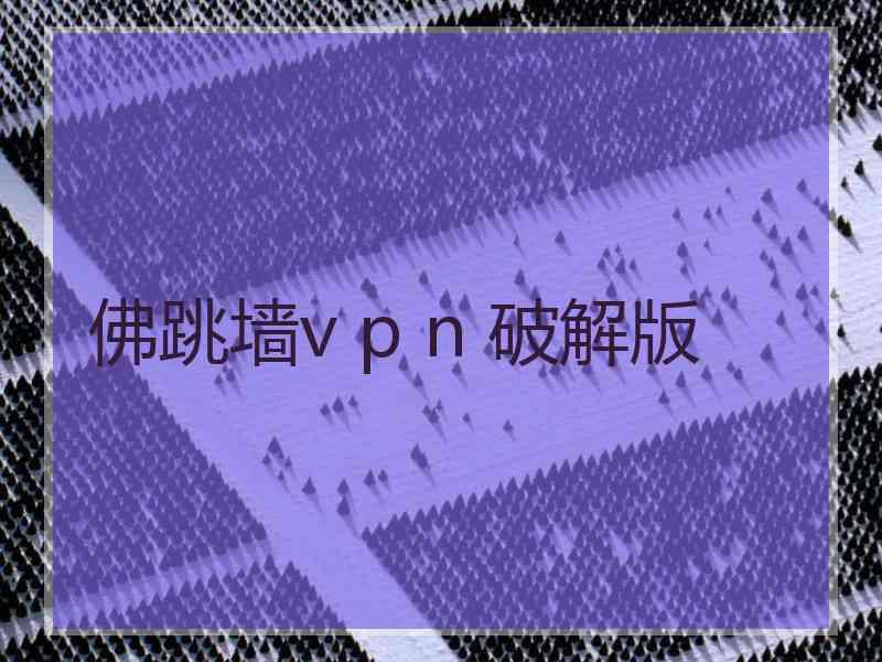 佛跳墙v p n 破解版