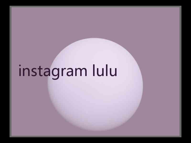 instagram lulu