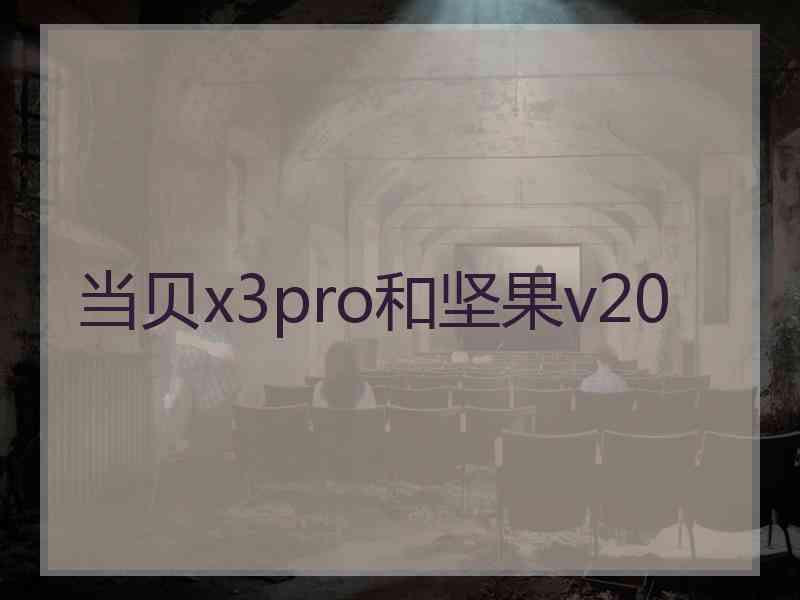 当贝x3pro和坚果v20