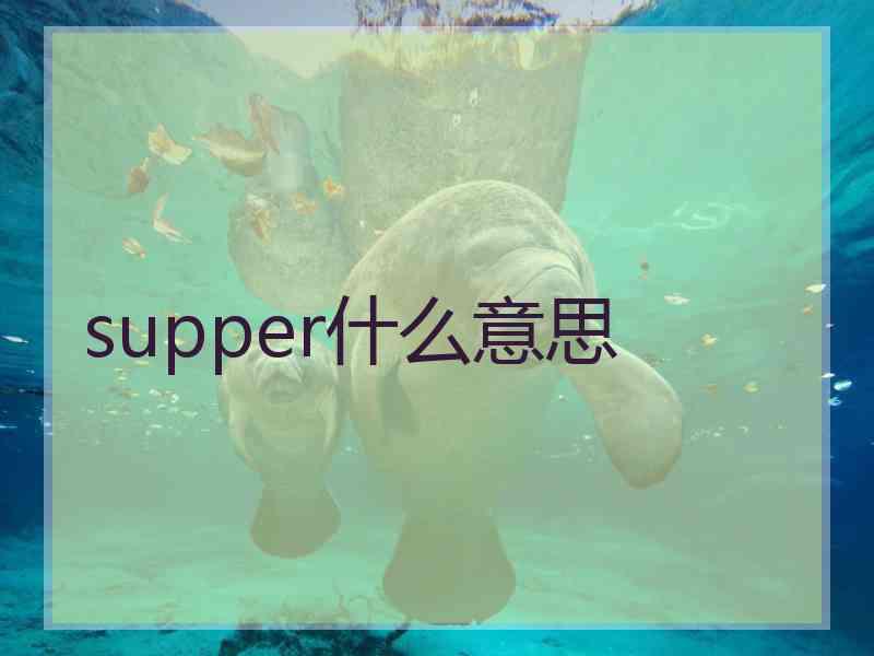 supper什么意思