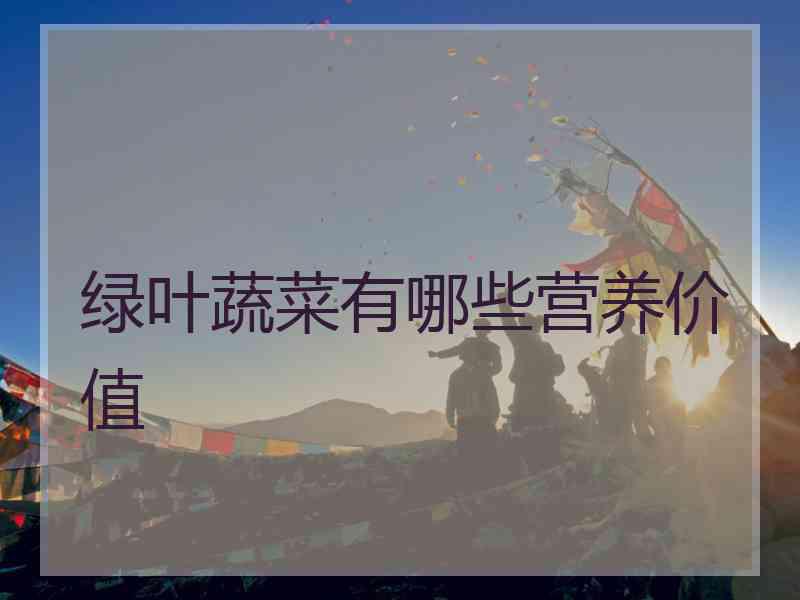 绿叶蔬菜有哪些营养价值