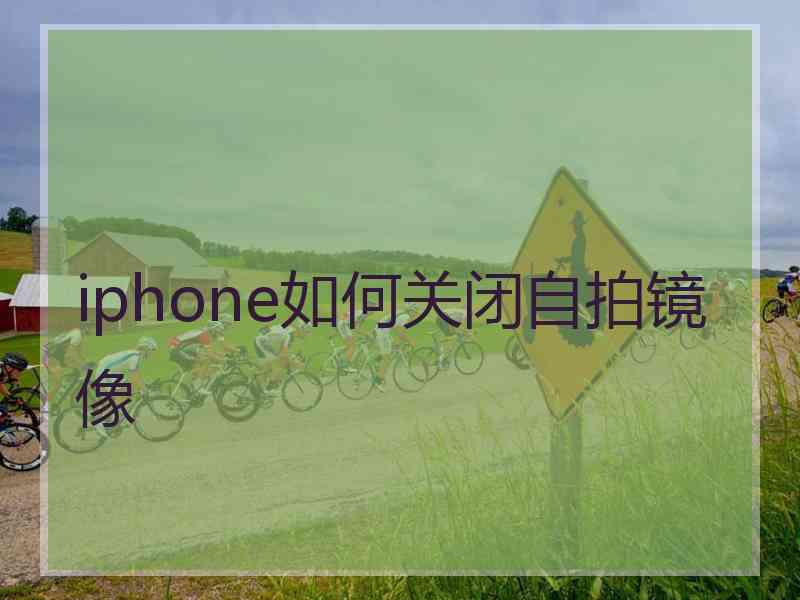 iphone如何关闭自拍镜像