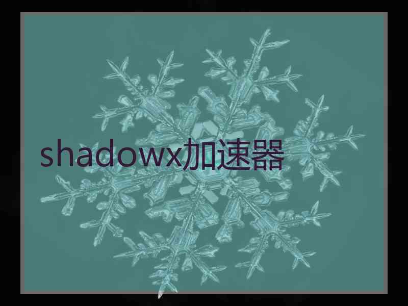 shadowx加速器