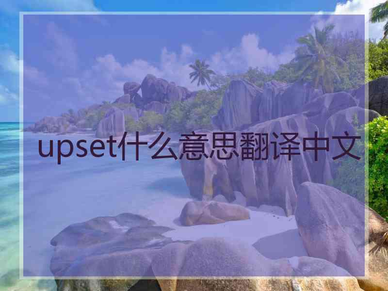 upset什么意思翻译中文