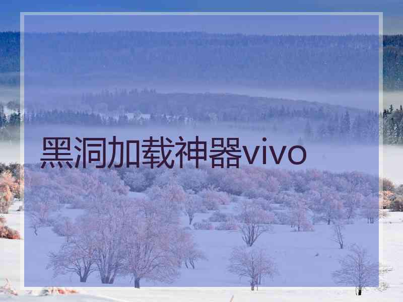 黑洞加载神器vivo