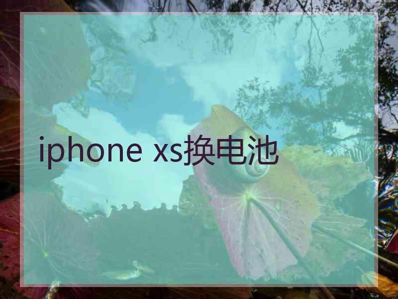 iphone xs换电池