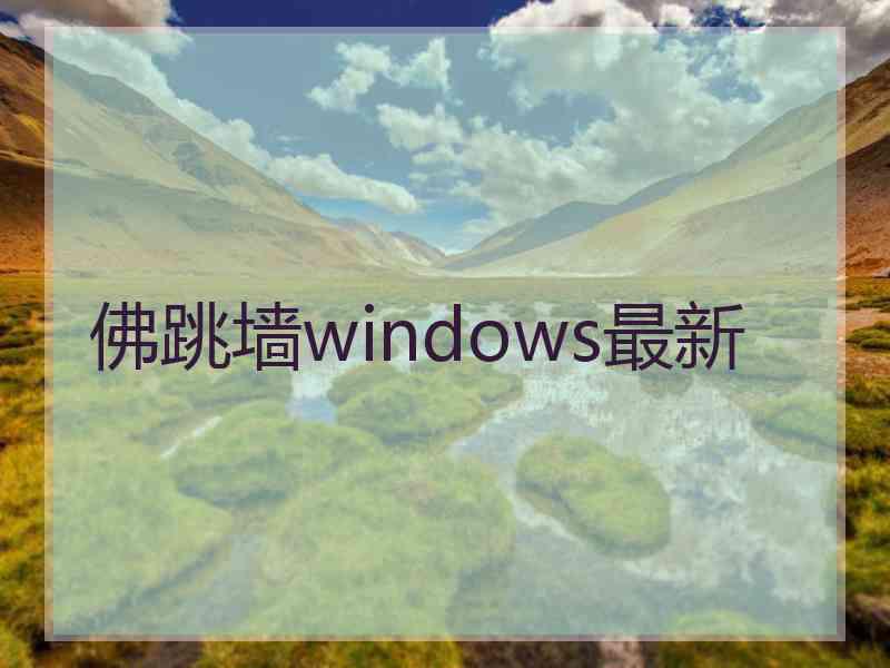 佛跳墙windows最新