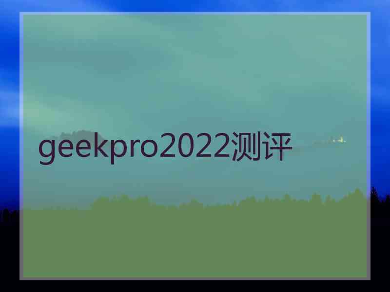 geekpro2022测评