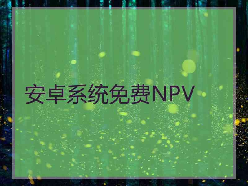 安卓系统免费NPV