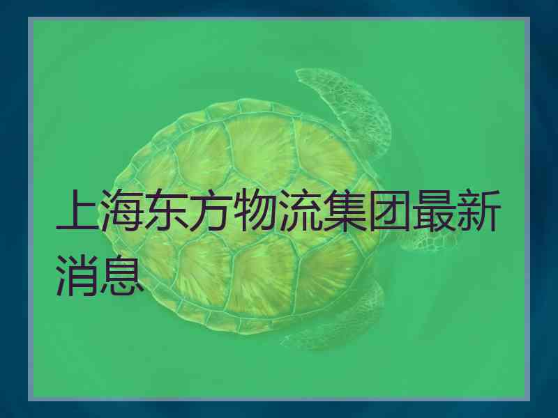 上海东方物流集团最新消息