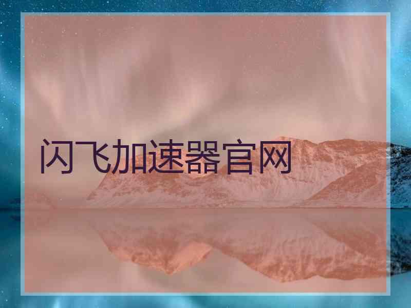 闪飞加速器官网