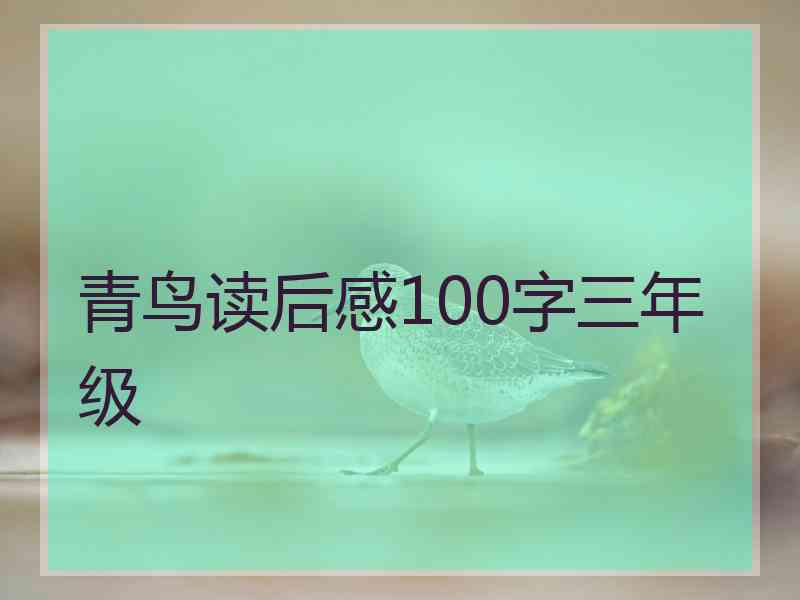 青鸟读后感100字三年级