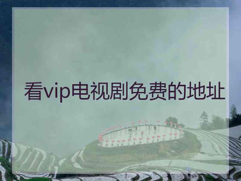 看vip电视剧免费的地址