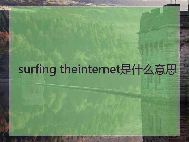 surfing theinternet是什么意思