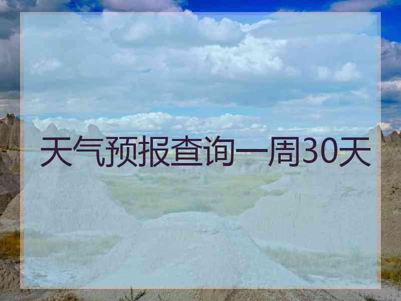 天气预报查询一周30天