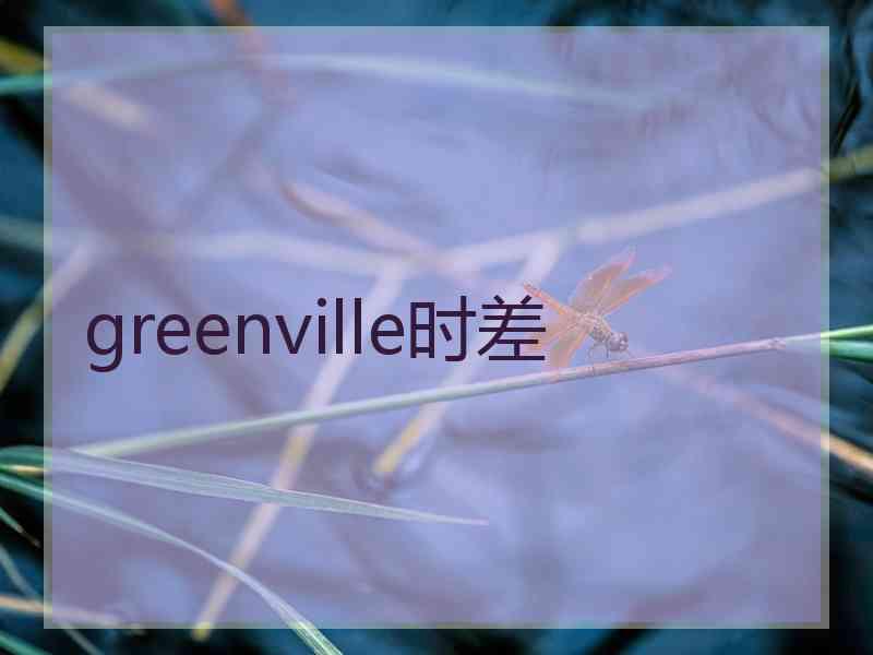 greenville时差