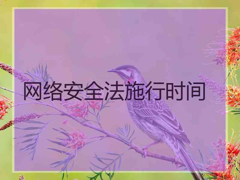 网络安全法施行时间