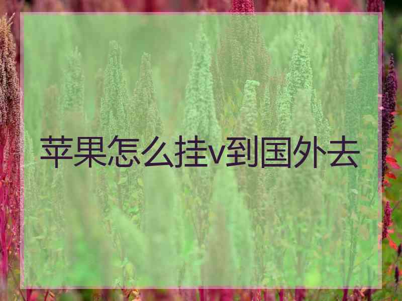 苹果怎么挂v到国外去