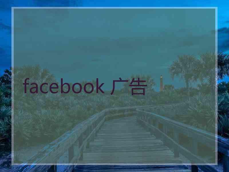 facebook 广告