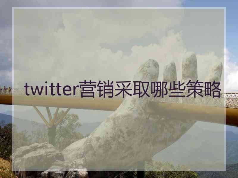 twitter营销采取哪些策略