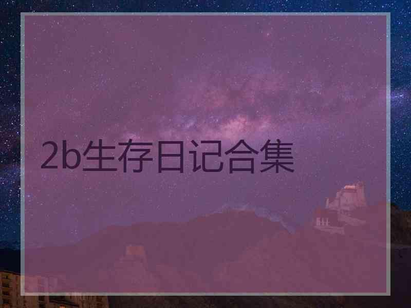 2b生存日记合集