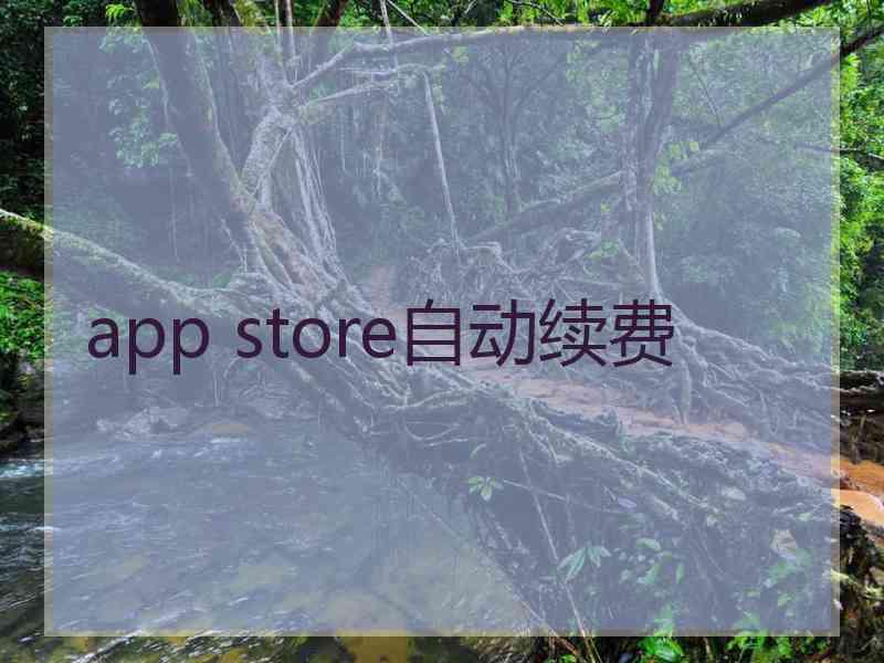 app store自动续费