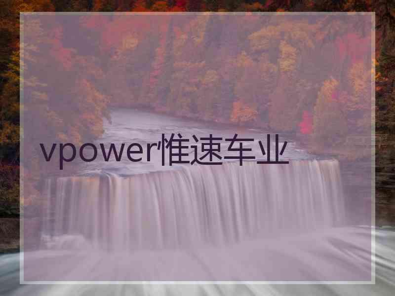 vpower惟速车业