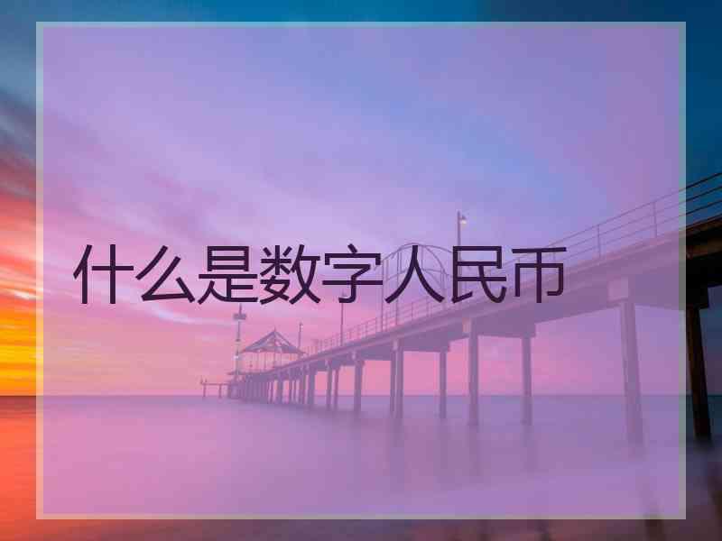 什么是数字人民币