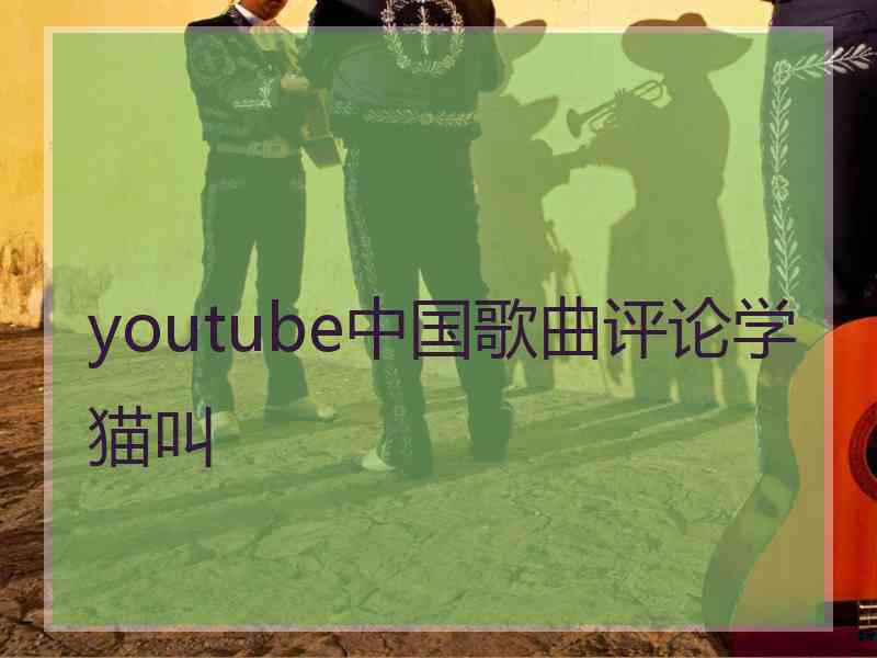 youtube中国歌曲评论学猫叫