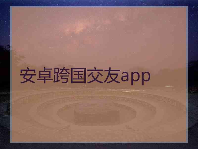 安卓跨国交友app