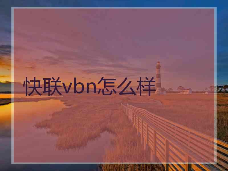 快联vbn怎么样