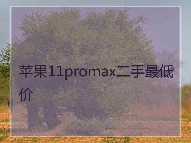 苹果11promax二手最低价