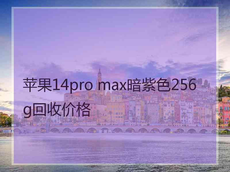 苹果14pro max暗紫色256g回收价格